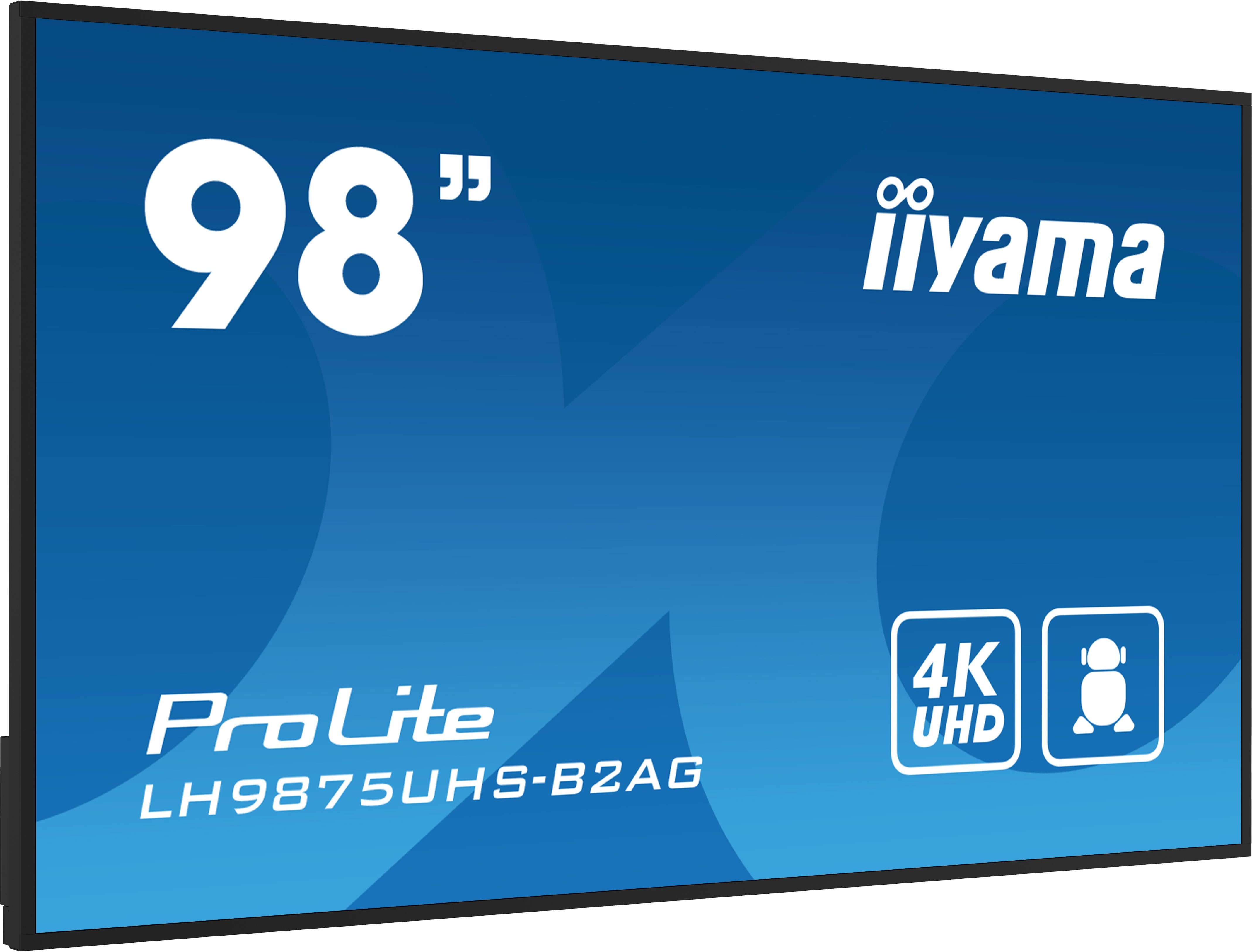EAN 4948570124923 - iiyama LH9875UHS-B2AG pantalla de señalización Pantalla plana para señalización digital 2,48 m (97.5") LE imagen 4