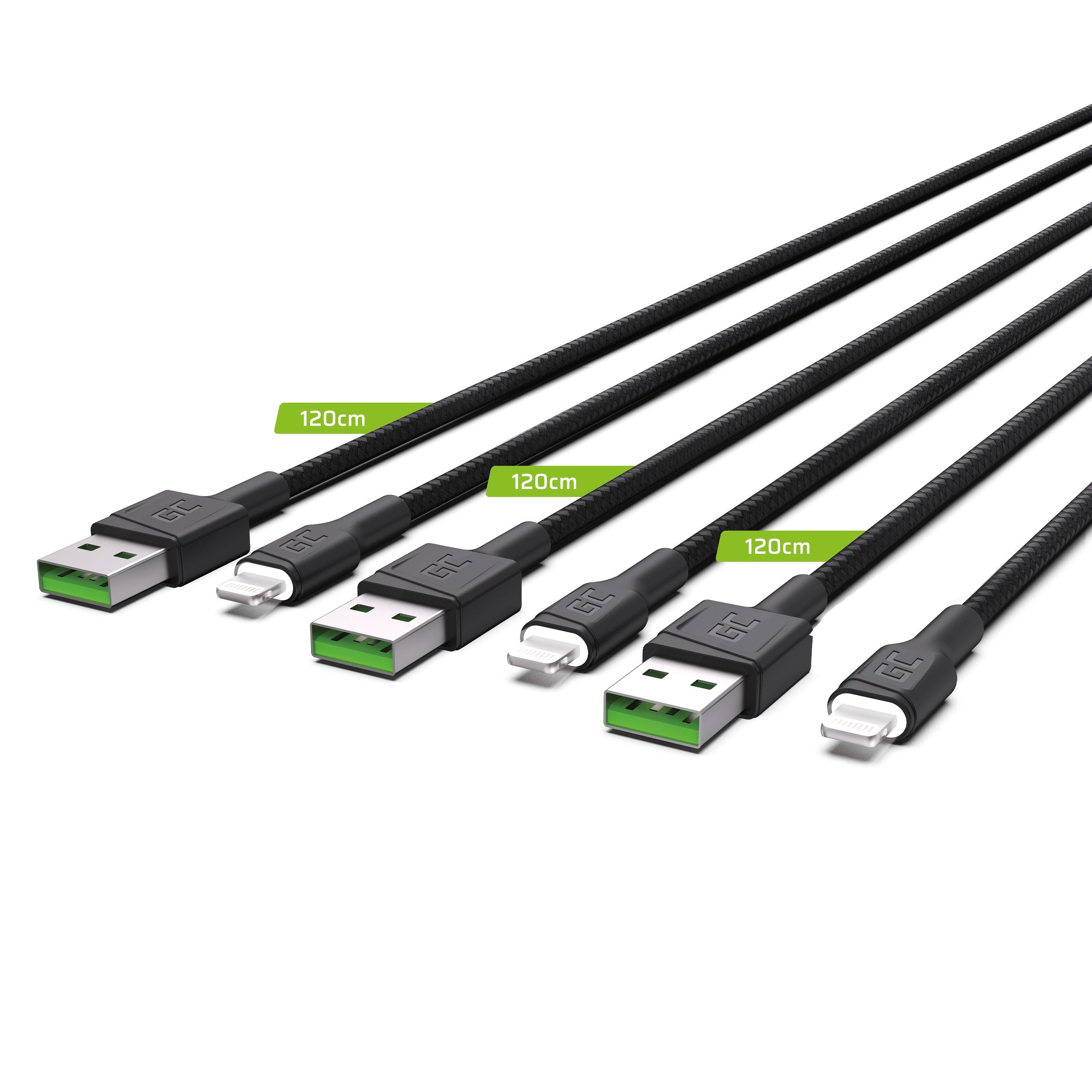 EAN 5907813963919 - Green Cell KABGCSET05 cable de conector Lightning 1,2 m Negro imagen 2