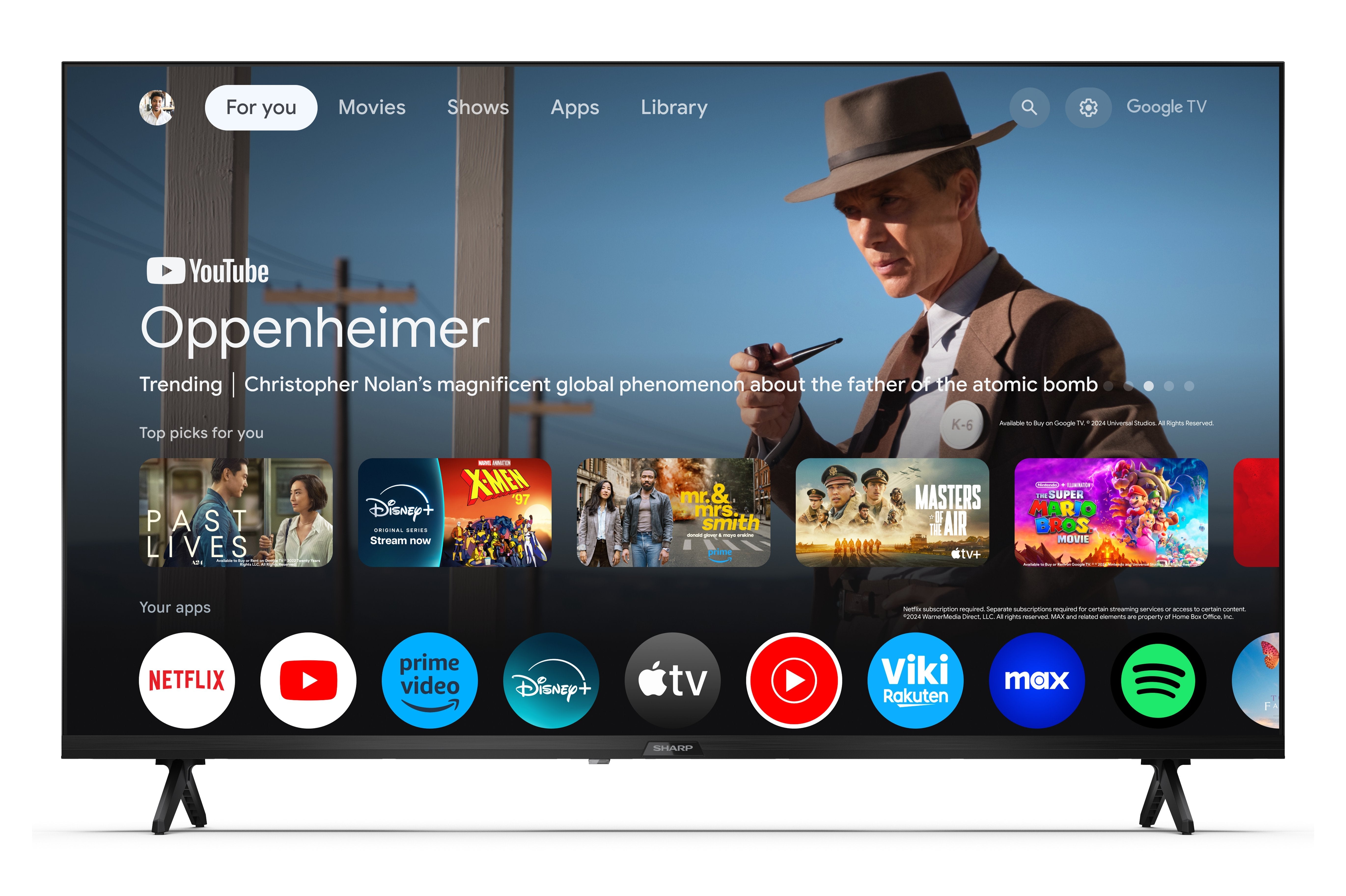 Televisor Sharp 40gf2265e 40" Full Hd Smart Tv Wifi Negro 2t-C40gf2265eb