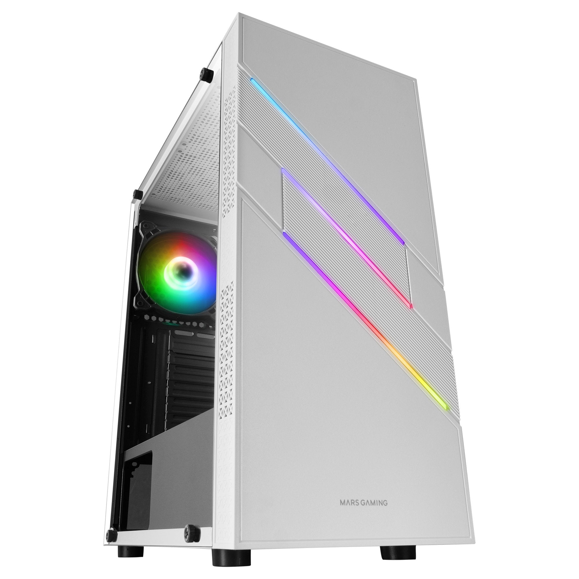 Caja Pc Marsgaming Mcu3 Argb Blanco Atx
