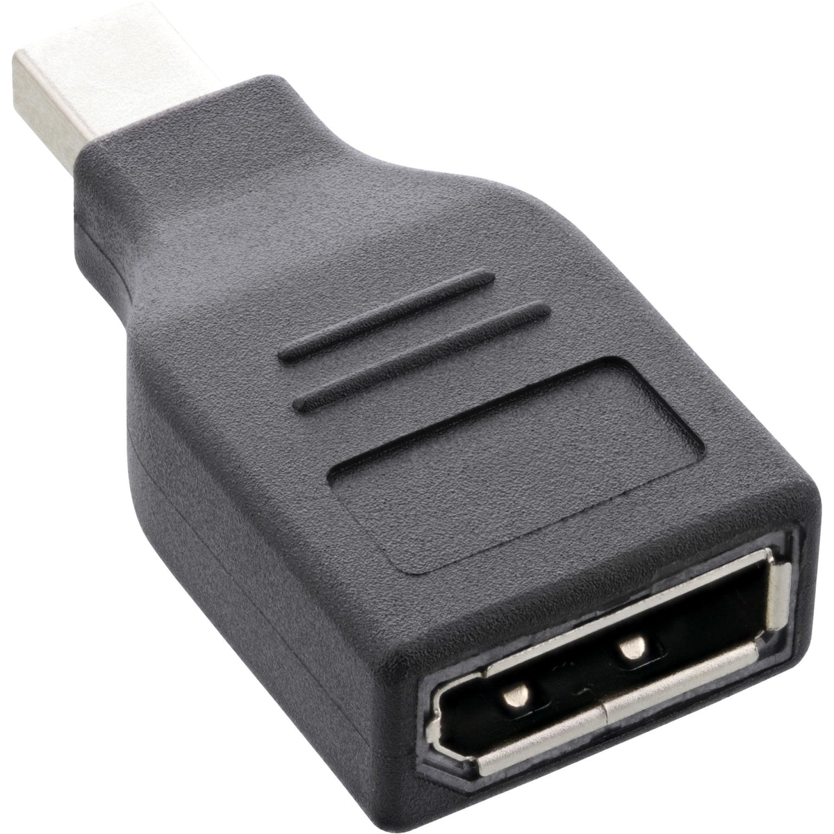 Adaptador Inline Displayport, Mini Displayport Macho A Displayport Hembra, 4k/60hz, Negro