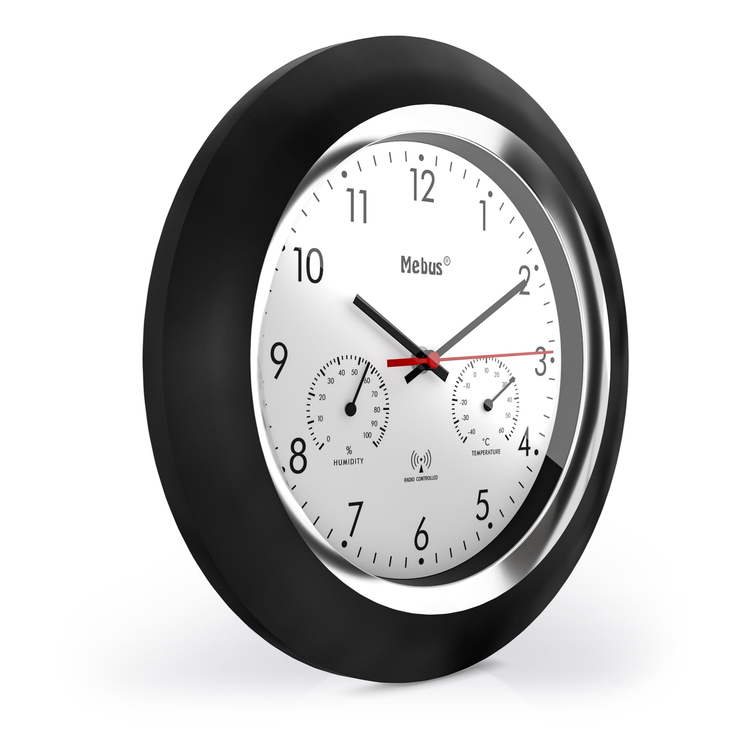 EAN 4007218194534 - Mebus 19453 reloj de mesa o pared Reloj digital Alrededor Negro, Blanco imagen 2