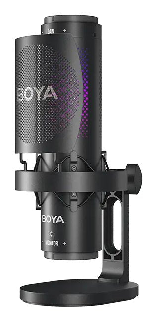 Boya Microphone Wired K9 Standing, Omnidirectional, Noise Cancellation, Real-Time Monitoring (Type-A/ Type-C To Type-C) Black Eu