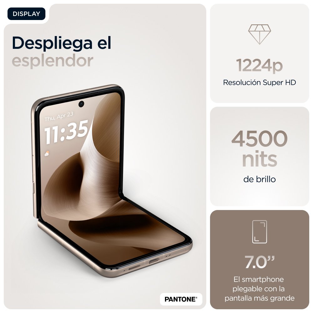 Smartphone Motorola Razr 60 Ultra 6.96" Sim Doble Android 15 5g Usb Tipo C 16 Gb 512 Gb 4700 Mah Madera