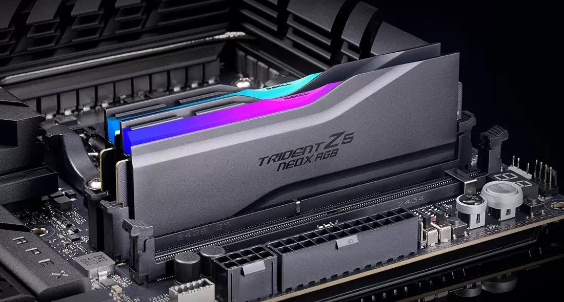 G.Skill Dimm 32 Gb Ddr5-6000 (2x 16 Gb) Dual-Kit (Negro, F5-6000a3038f16gx2-Tz5nxrk, Trident Z5 Neo X Rgb) F5-6000a3038f16gx2-Tz5nxrk