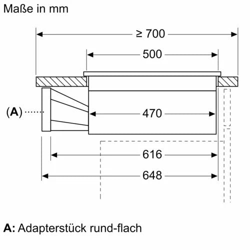 EAN 4242005440191 - Bosch PVQ711GA7 hobs Negro Integrado 70 cm Con placa de inducción 4 zona(s) Campana integrada imagen 7