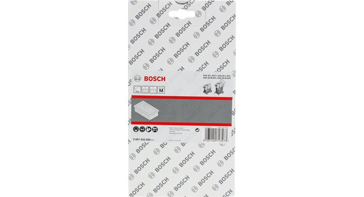 Bosch Professional Filtro Plano Plisado Gas 35-55, Filtro De Agua 2607432034