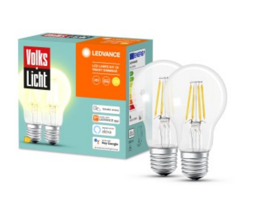 Ledvance Smart+ Bt Cla60 60 6w/2500k E27 Led (Paquete De 2, Filamento, Bluetooth, Reemplaza 60 Vatios)