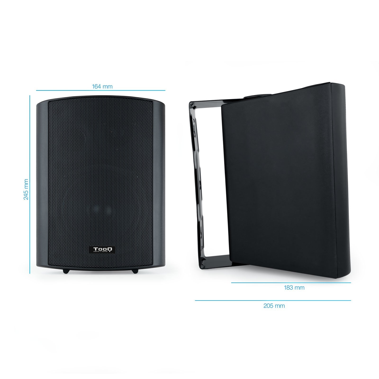 Tooq Altavoces Autoamplificados De Pared - 2x30w - Negro