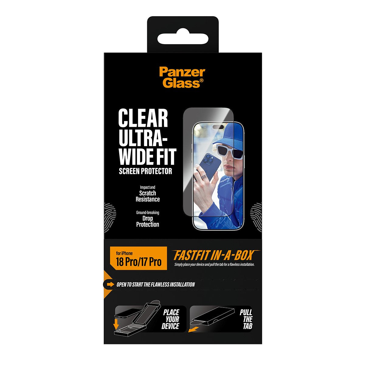 Panzerglass Displays. Ip 17/18 Pro Ultra Wide Fastfit In A Box