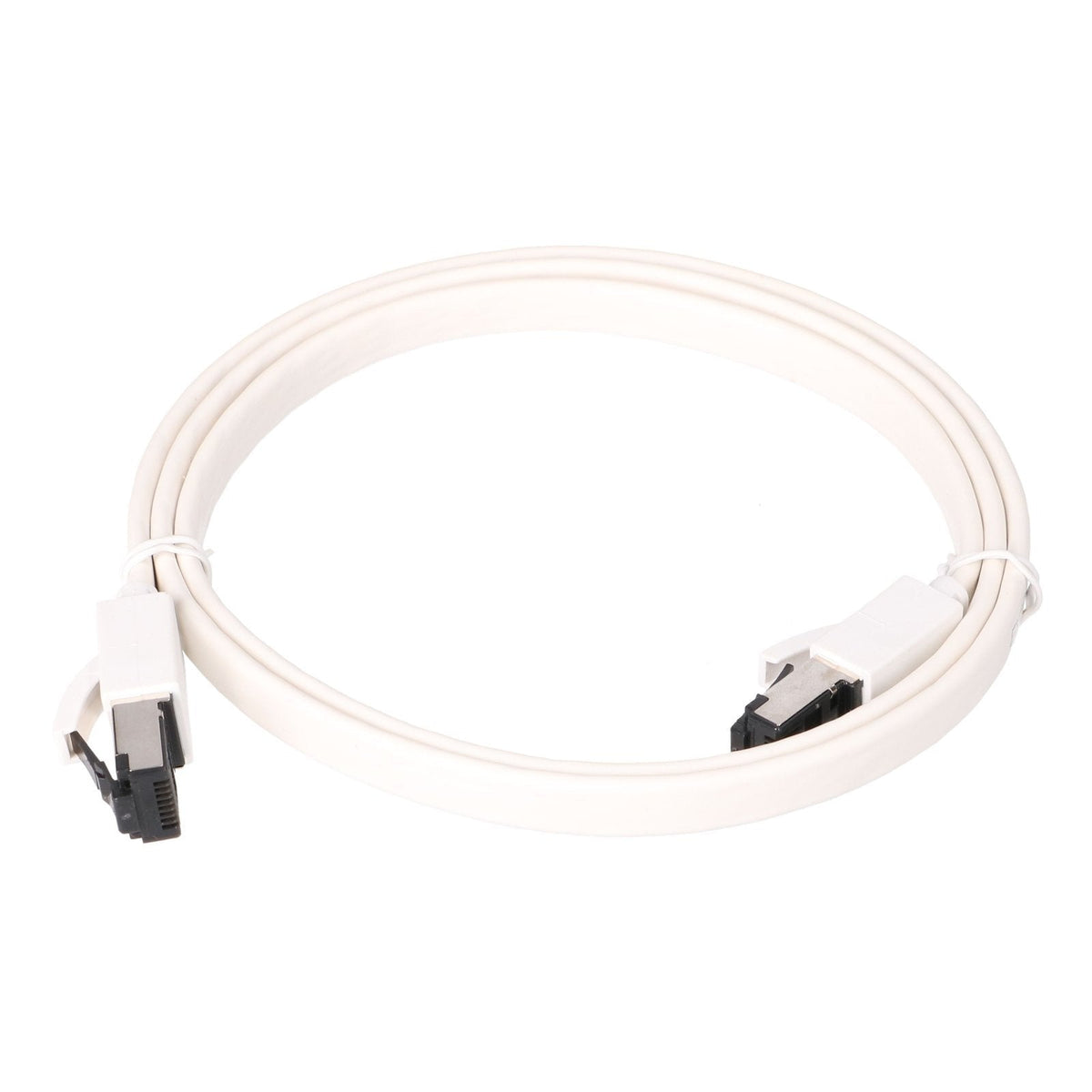 Extralink Lan Patchcord Cat.8 U Ftp 1m 40g Flat Shielded Foiled Twisted Pair Bare Copper White