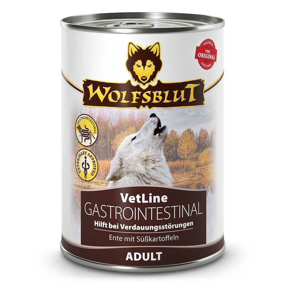EAN 4260603789627 - Wolfsblut VetLine Gastrointestinal Pato, Batata Adulto 395 g imagen 1