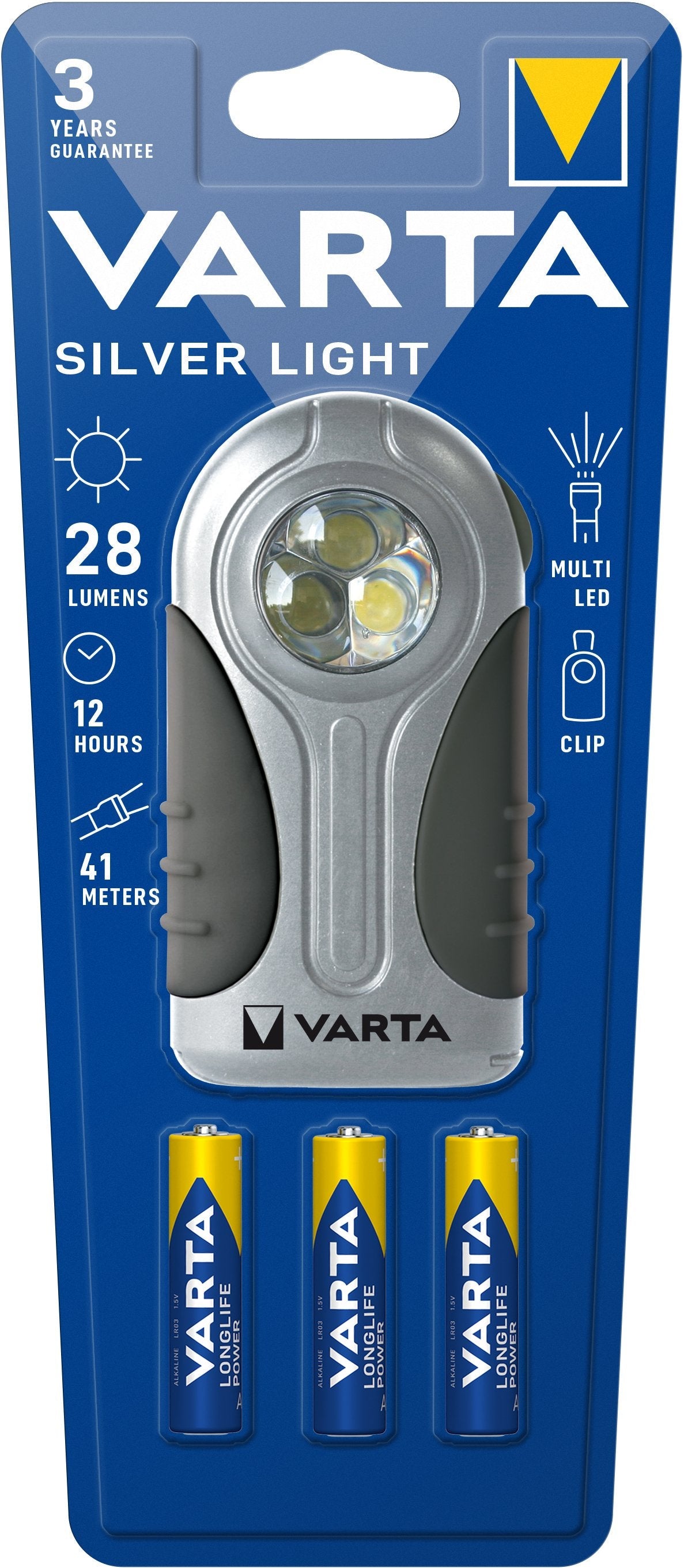 Varta Linterna De Mano Silver Light 3aaa