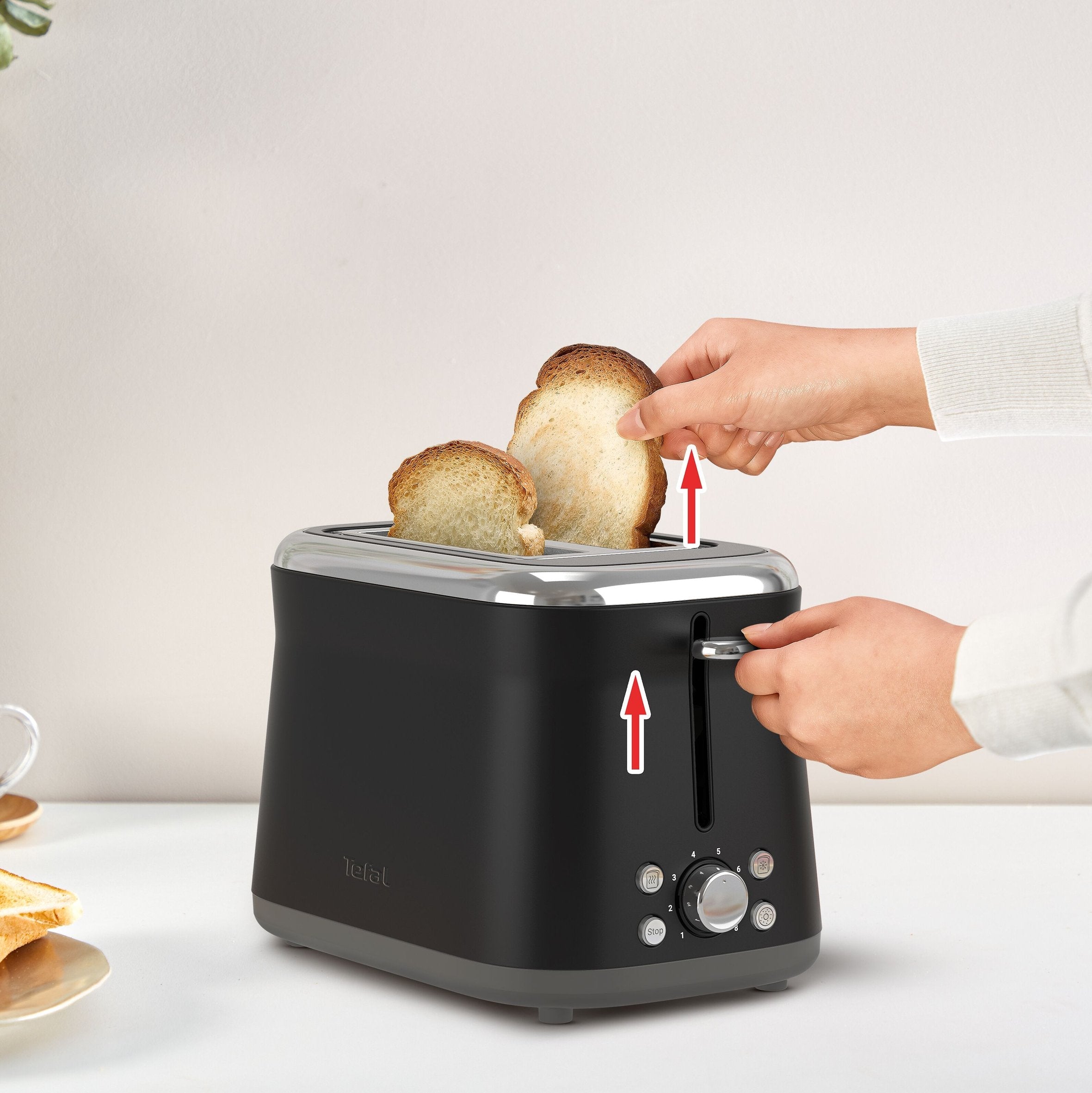 Tefal Tt7208e0 Collection Retro Toaster, 850 W, Black