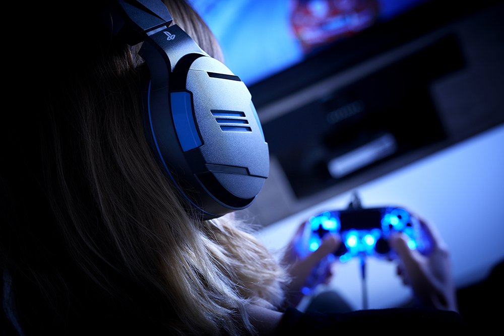 EAN 3499550371093 - Bigben Interactive PS4OFHEADSETV3 auricular y casco Auriculares Alámbrico Diadema Juego Negro, Azul imagen 7
