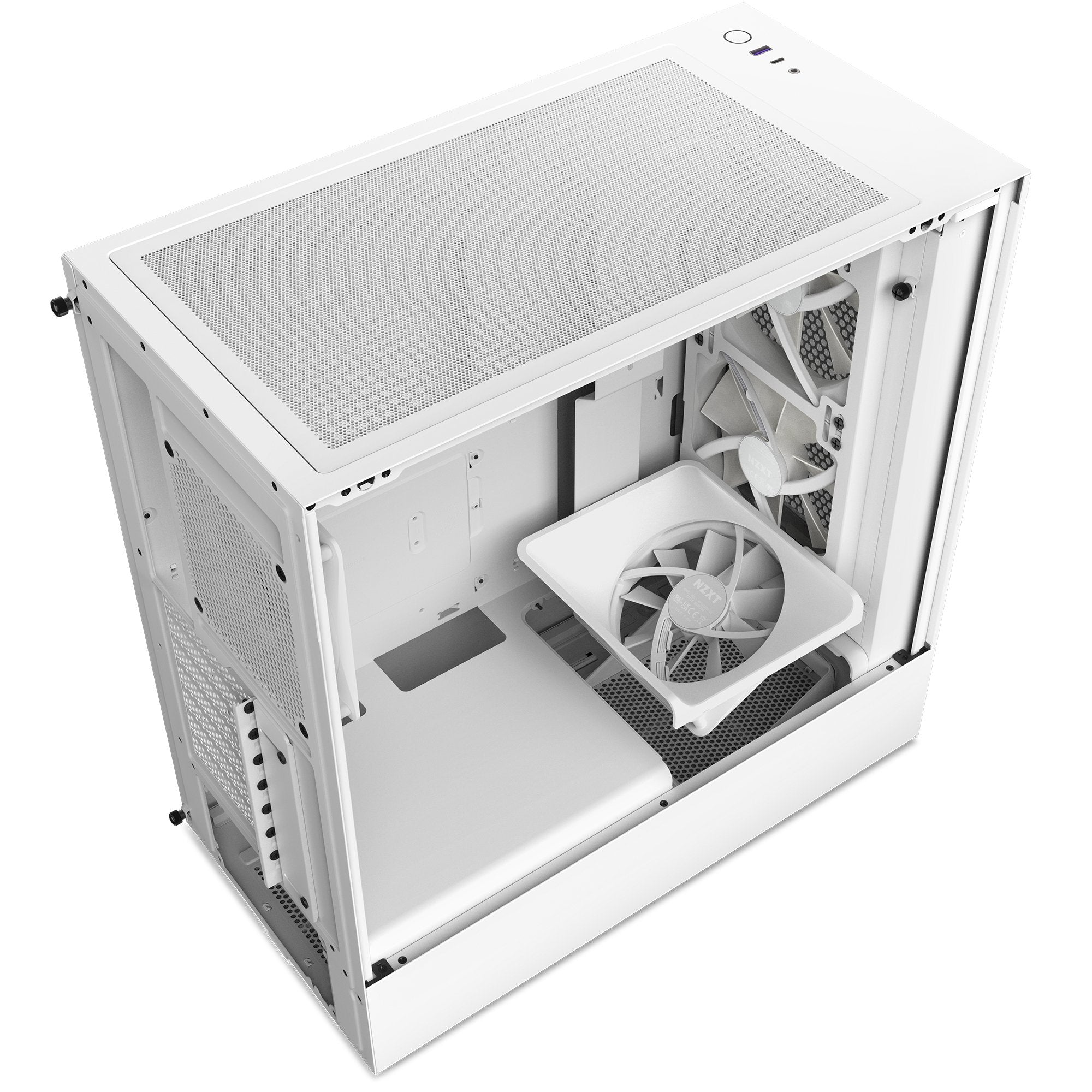 Caja Pc Nzxt H5 Flow Rgb Blanco - Midi Cc-H51fw-R1