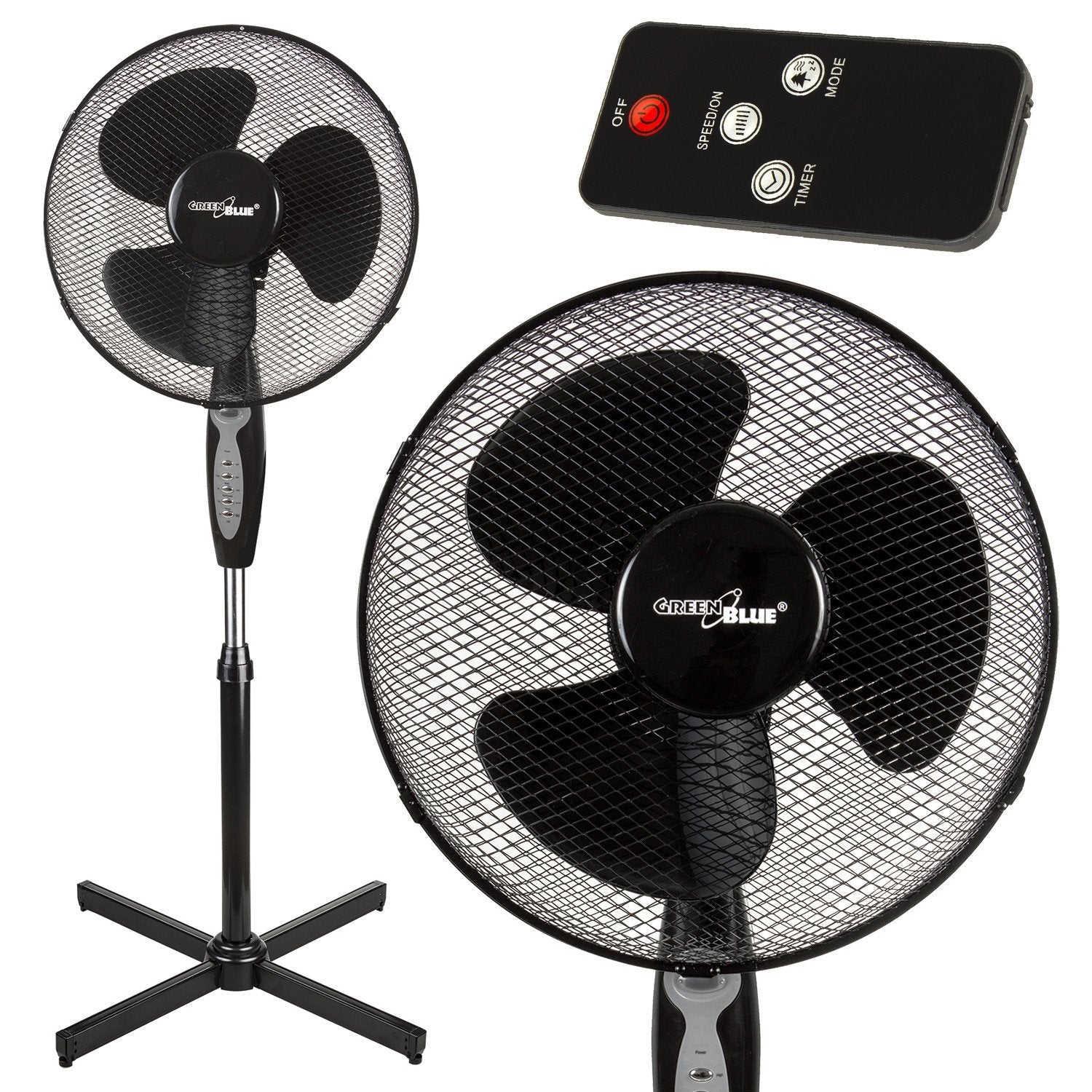 Ventilador De Pie Greenblue Con Mando A Distancia Gb580