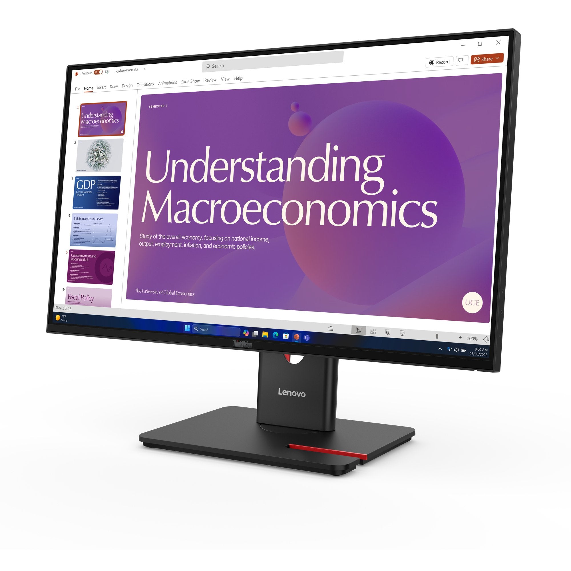 Lenovo Thinkvision T24d-40 Monitor Led 24" (23.8" Visible) 1920 X 1080 Full Hd (1080p) @ 120 Hz Ips 250 Cd/M² 1500:1 4 Ms Hdmi Displayport Usb-C Altavoces Negro Eclipse