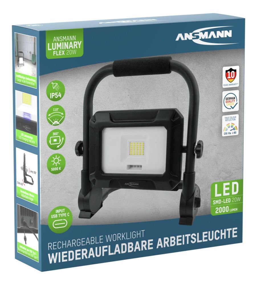 Ansmann Fl20w-R 20w/2000lm Wiederaufladbarer Led Strahler