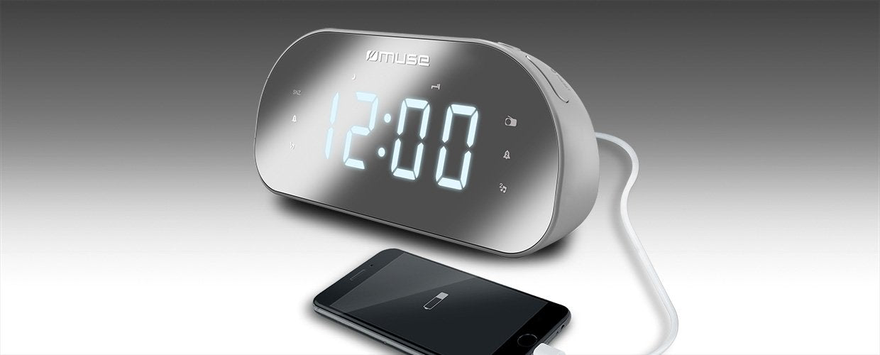EAN 3700460206451 - Muse M-170CMR radio Reloj Digital Espejo, Blanco imagen 3