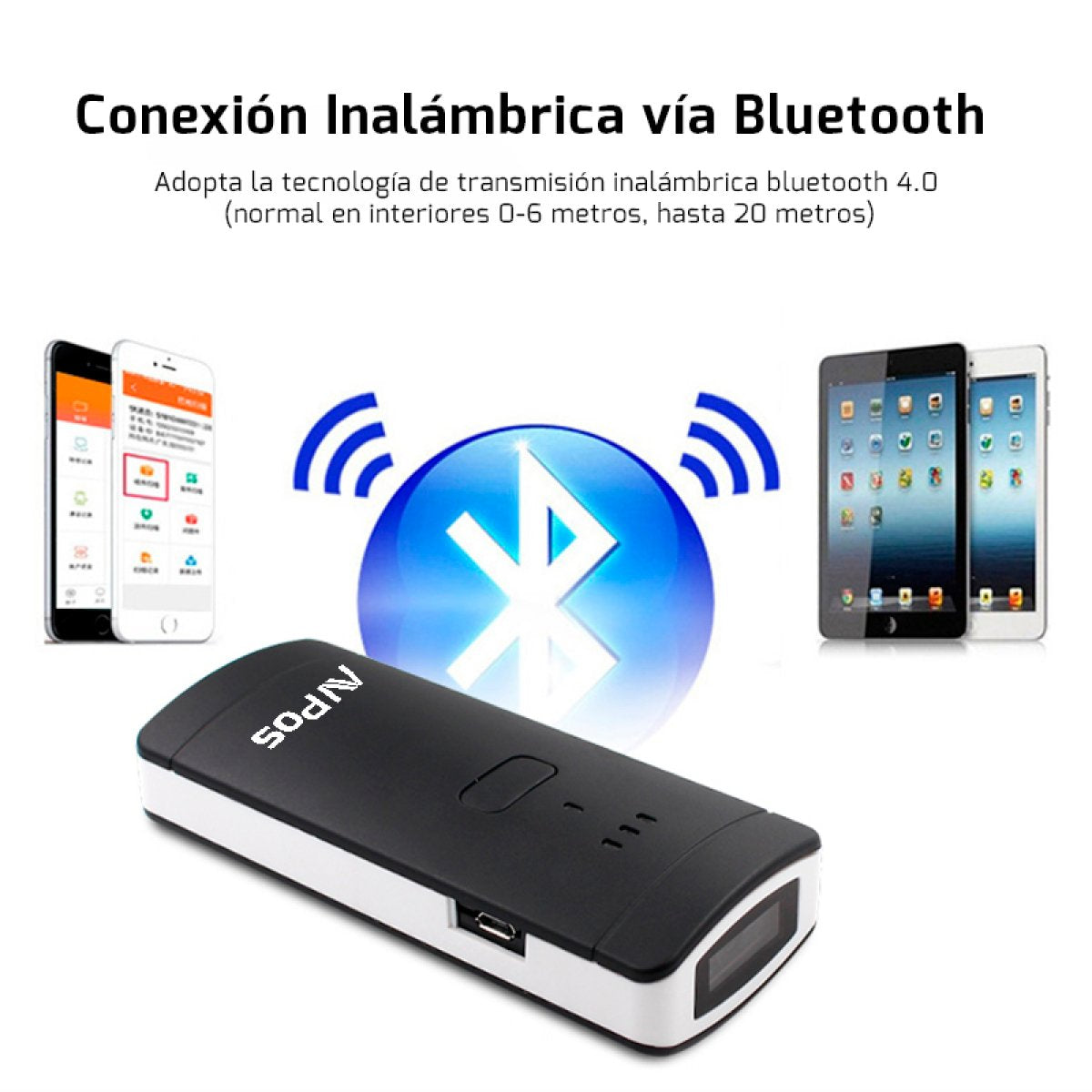 EAN 7427244626484 - AVPos AVP-BP200-2D lector de código de barras Lector de códigos de barras manos libres 1D/2D CMOS Negro, imagen 18