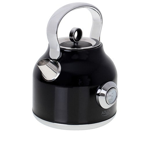 Hervidor Adler Ad 1346b Con Termómetro, Eléctrico, Potencia 2200 W, Capacidad 1,7 L, Negro