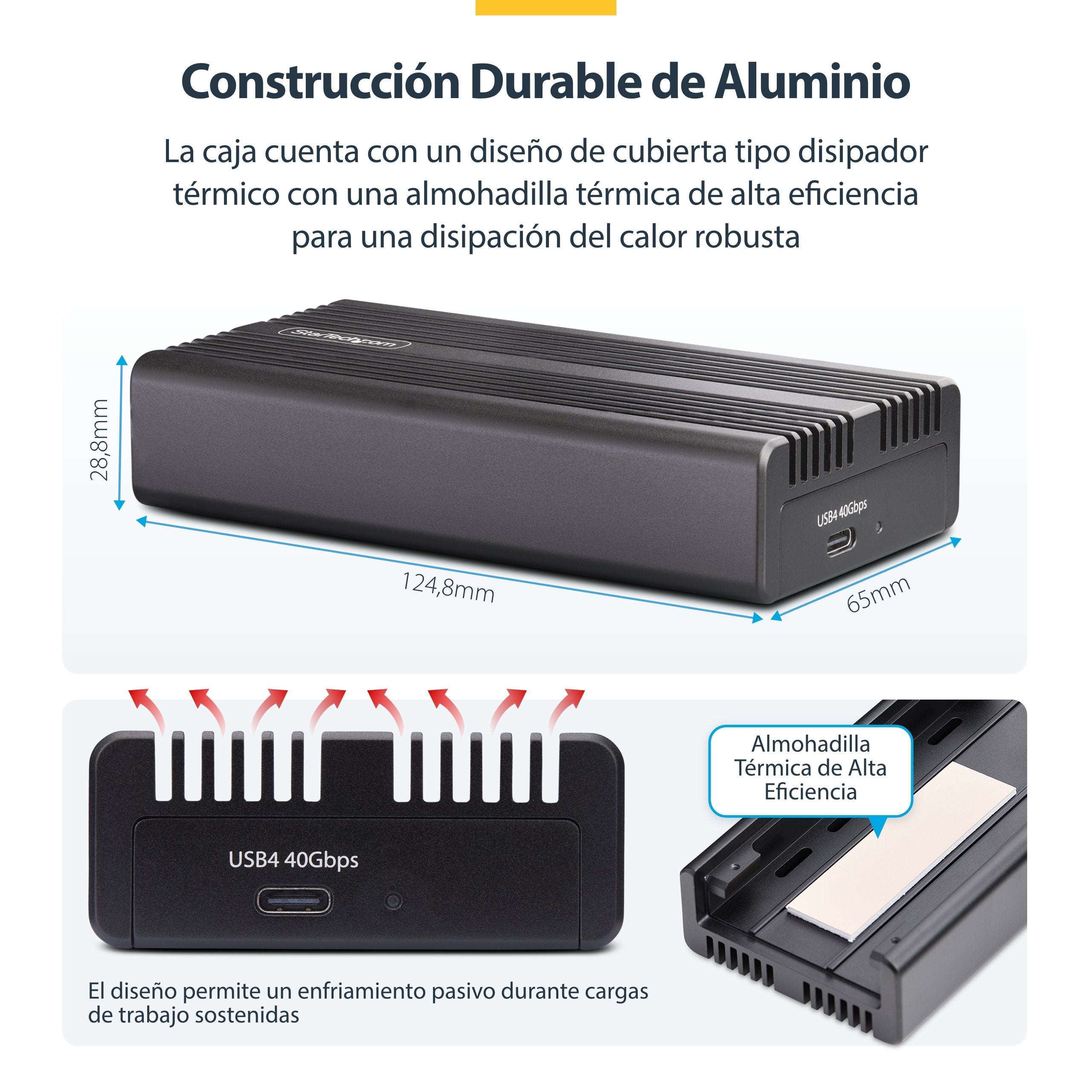 EAN 0065030907248 - StarTech.com 1USB4-NVME-ENCLOSURE caja para disco duro externo Caja externa para unidad de estado sólido imagen 12
