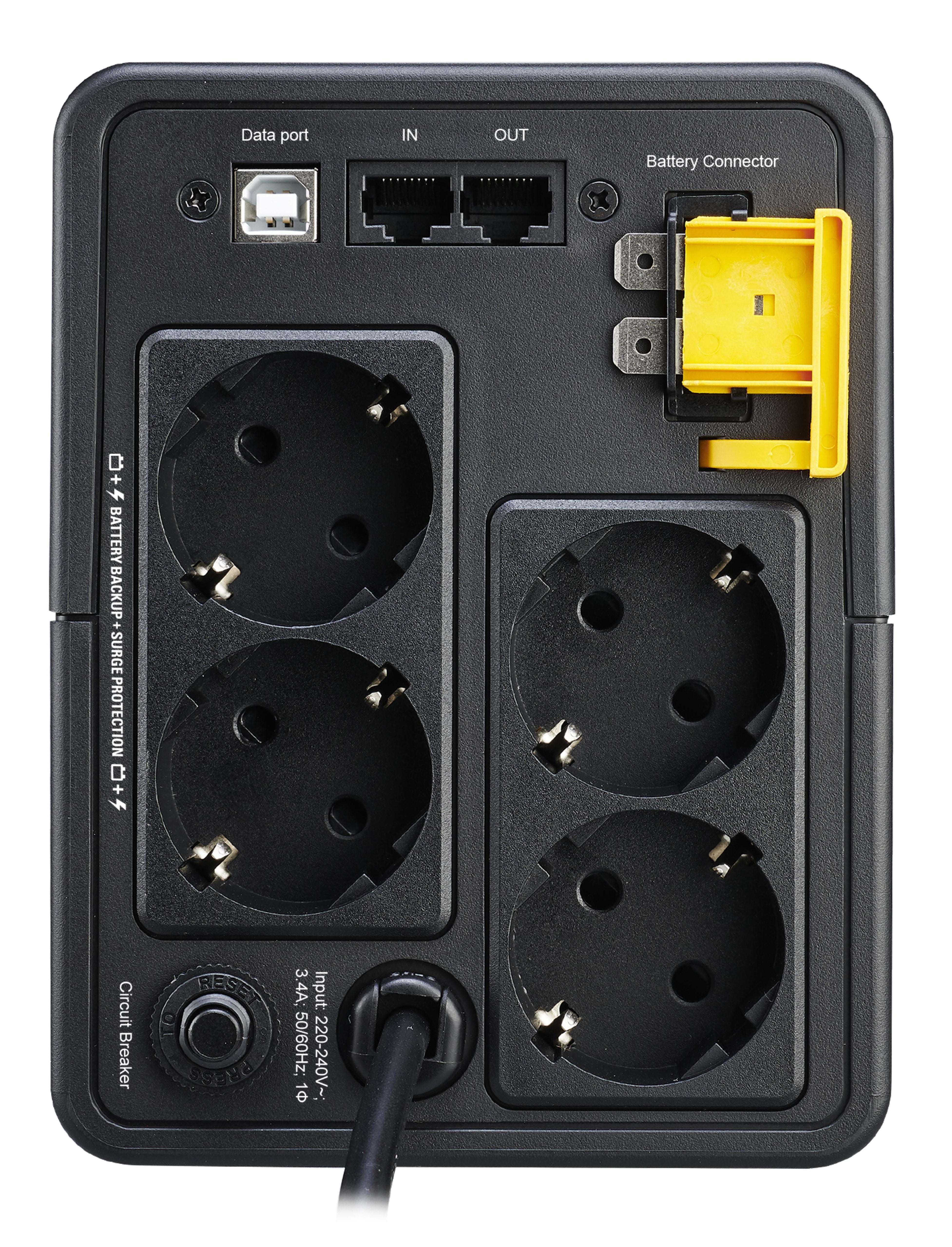 EAN 0731304410843 - APC BX750MI-GR sistema de alimentación ininterrumpida (UPS) Línea interactiva 0,75 kVA 410 W 4 salidas AC imagen 2