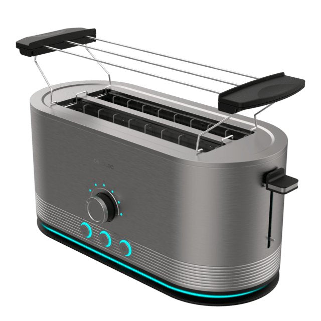 Cecotec Langschlitz-Toaster Shine&Toast Extra Double (Edelstahl, 1.400 Watt, Para 4 Scheiben Toast) 3287