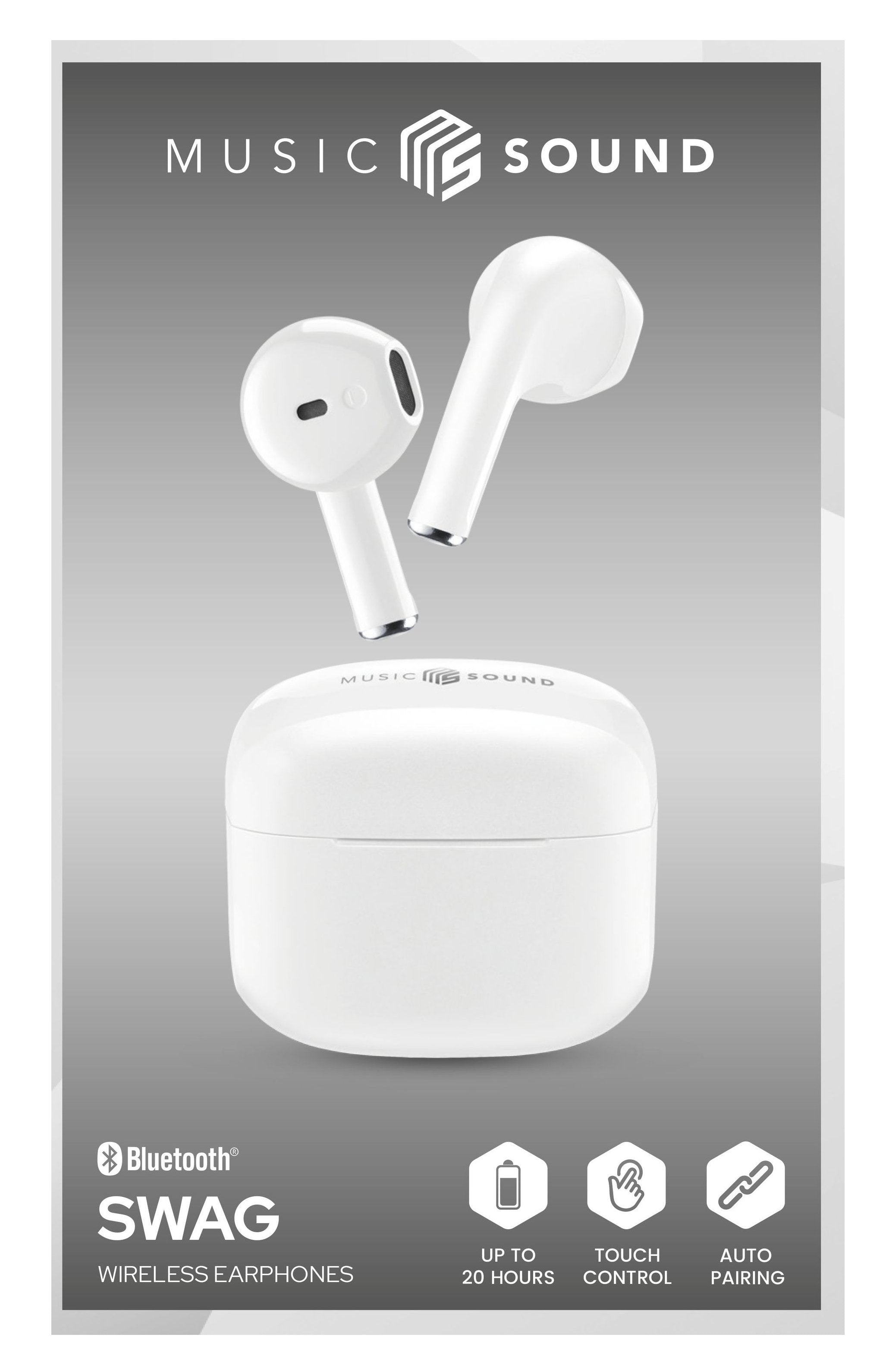 EAN 8018080454714 - Music Sound Swag Auriculares True Wireless Stereo (TWS) Dentro de oído Llamadas/Música Blanco imagen 4