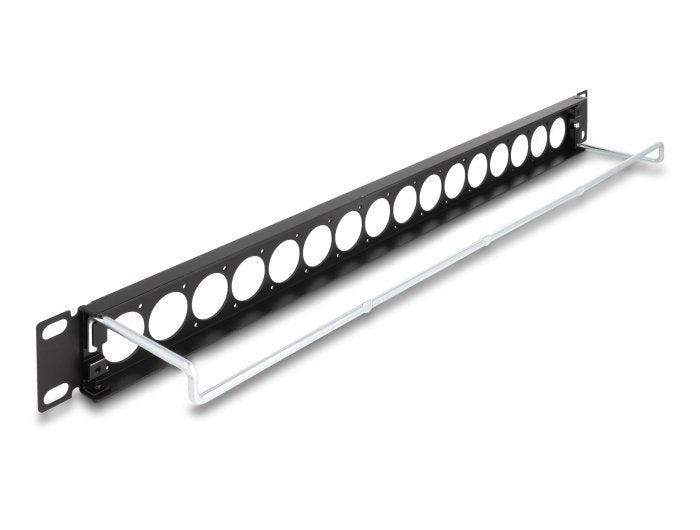Delock 67058 Patchpanel Tipo-D De 19" Con Alivio De Tensión, 16 Puertos, 1u, Negro