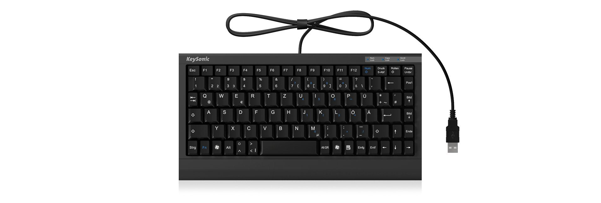 Keysonic Ack-595c+ Teclado Usb Alemán Negro