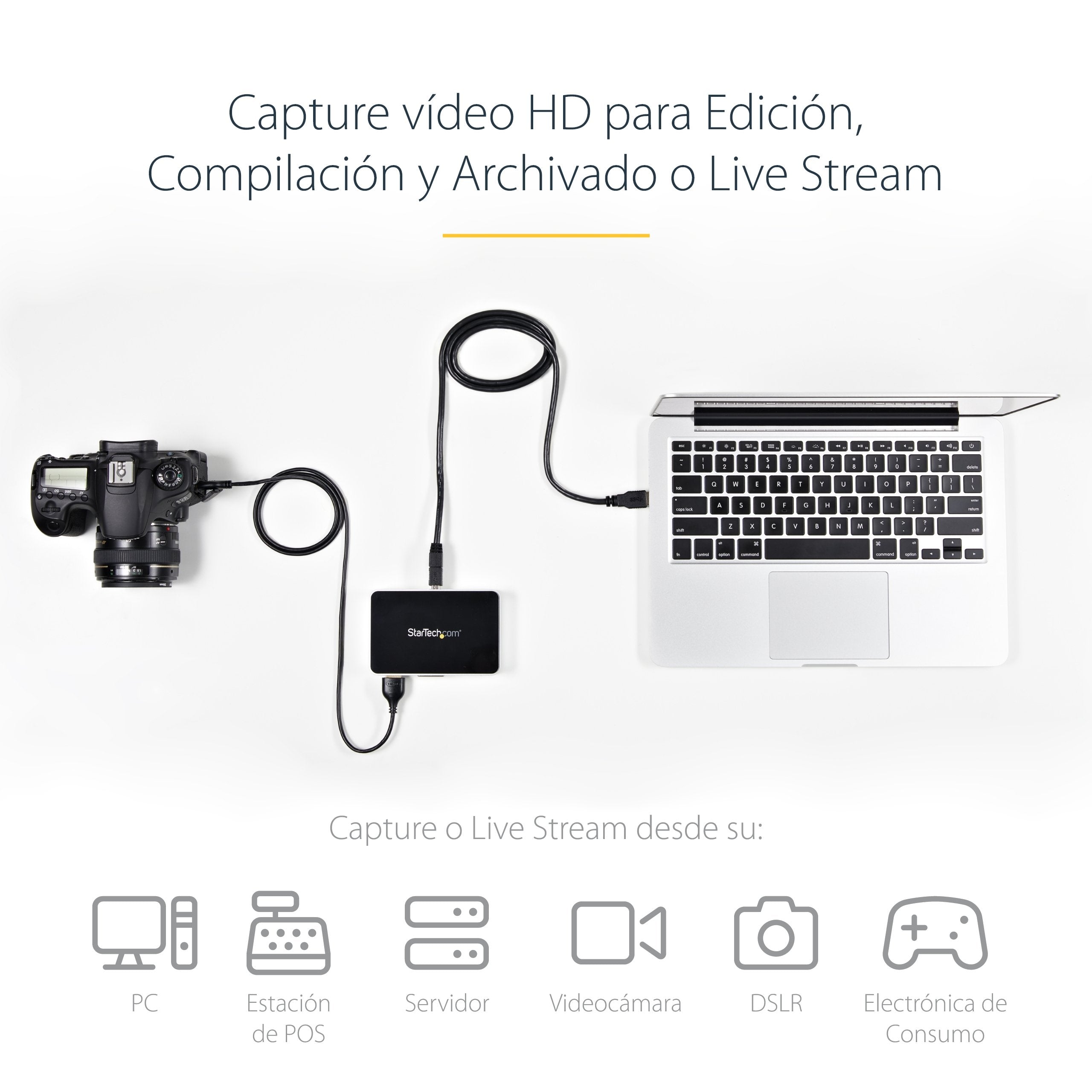 Startech Capturadora De Video Usb 3.0 A Hdmi, Dvi, Vga Y Componentes Grabador Video Hd 1080p 60fps