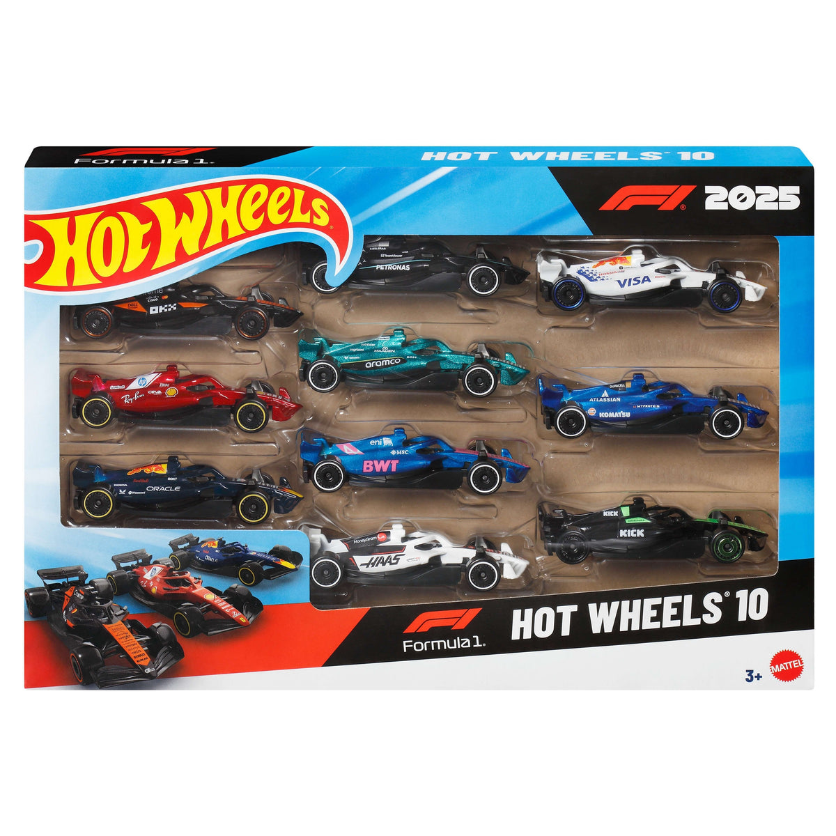 Blister 10 Coches F1 Hot Wheels