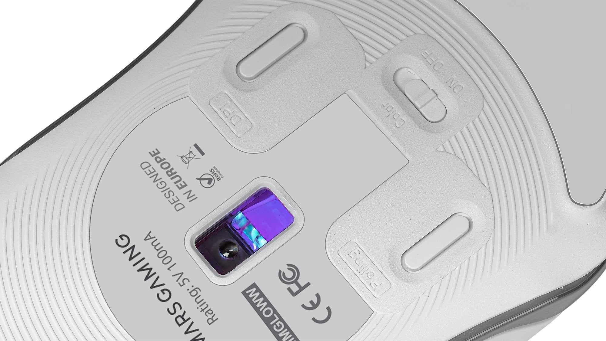 Ratón Gaming Mars Gaming Mmgloww Hasta 12800 Dpi Blanco