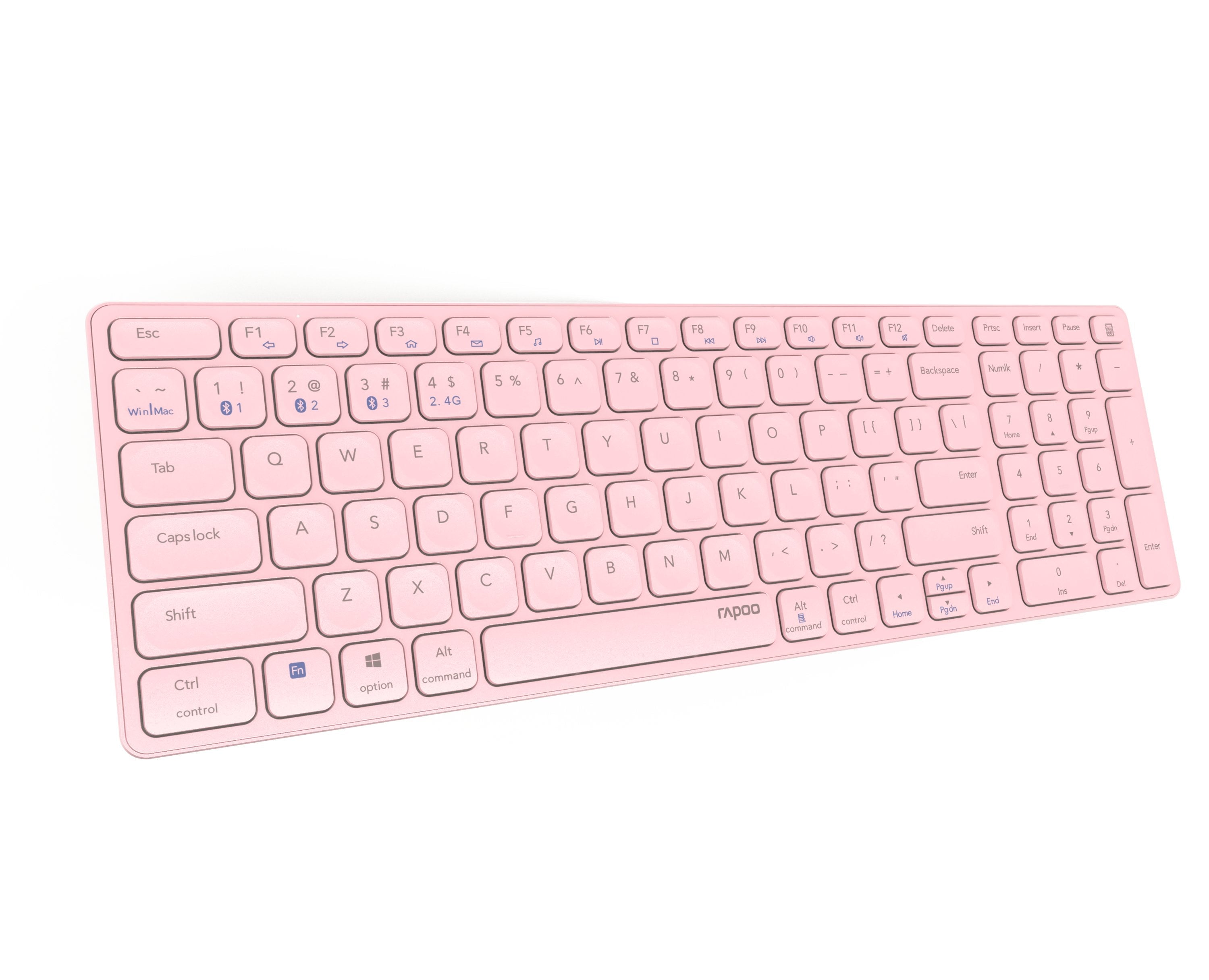 EAN 6940056121615 - Rapoo E9700M teclado Oficina RF Wireless + Bluetooth QWERTY Inglés internacional Rosa imagen 3