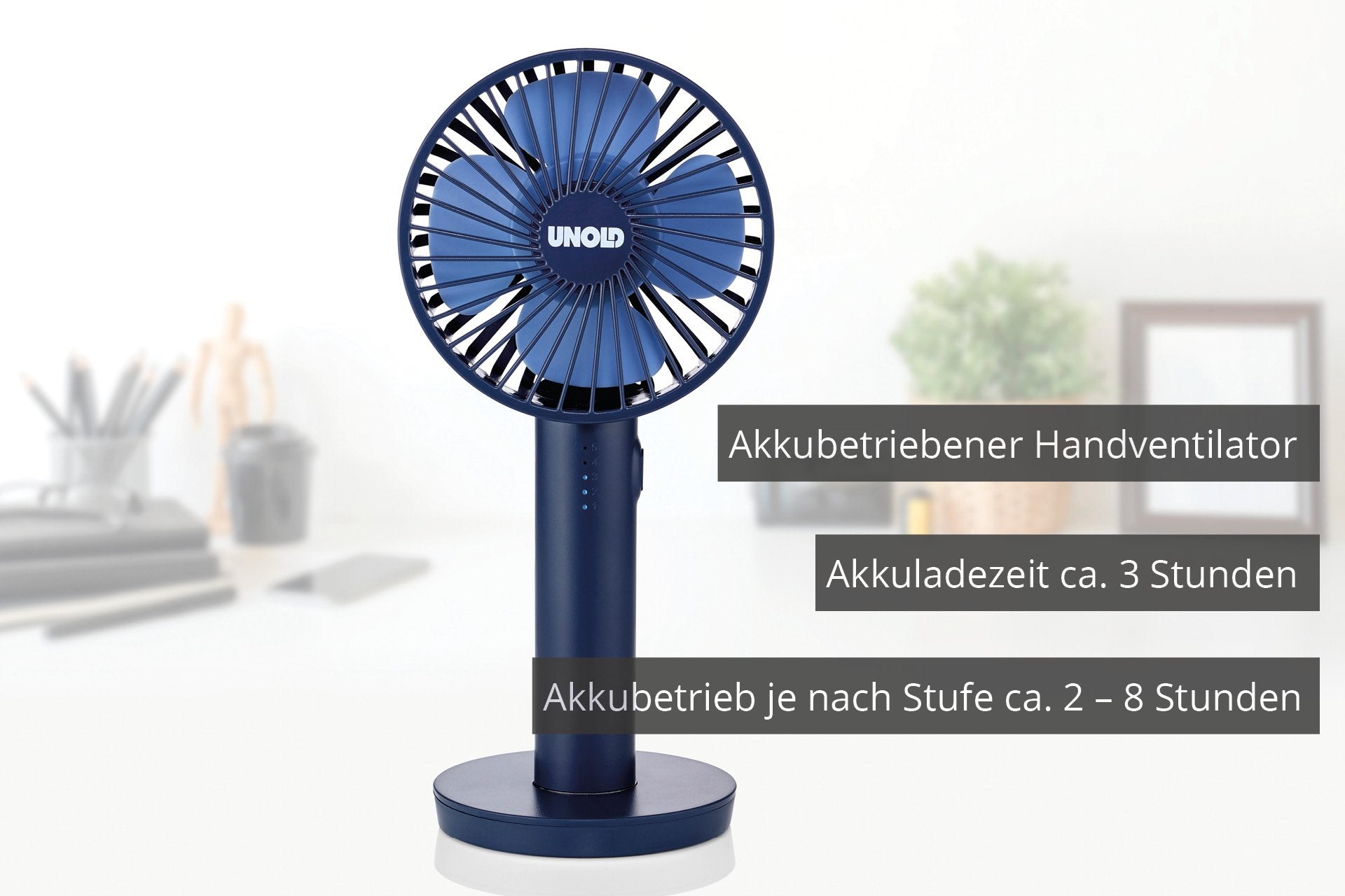 86628 Handventilator Breezy Ii Azul 4w 5 Geschwindigkeitsstufen Ø10cm