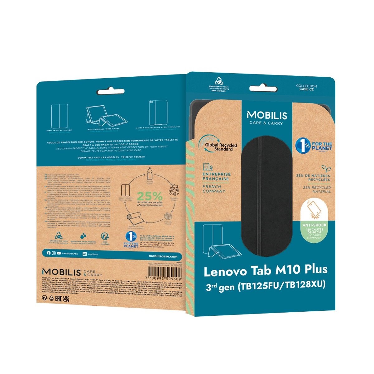 Mobilis 068013 Funda Para Tablet Tb125fu, Tb128xu (10.6") Libro Negro