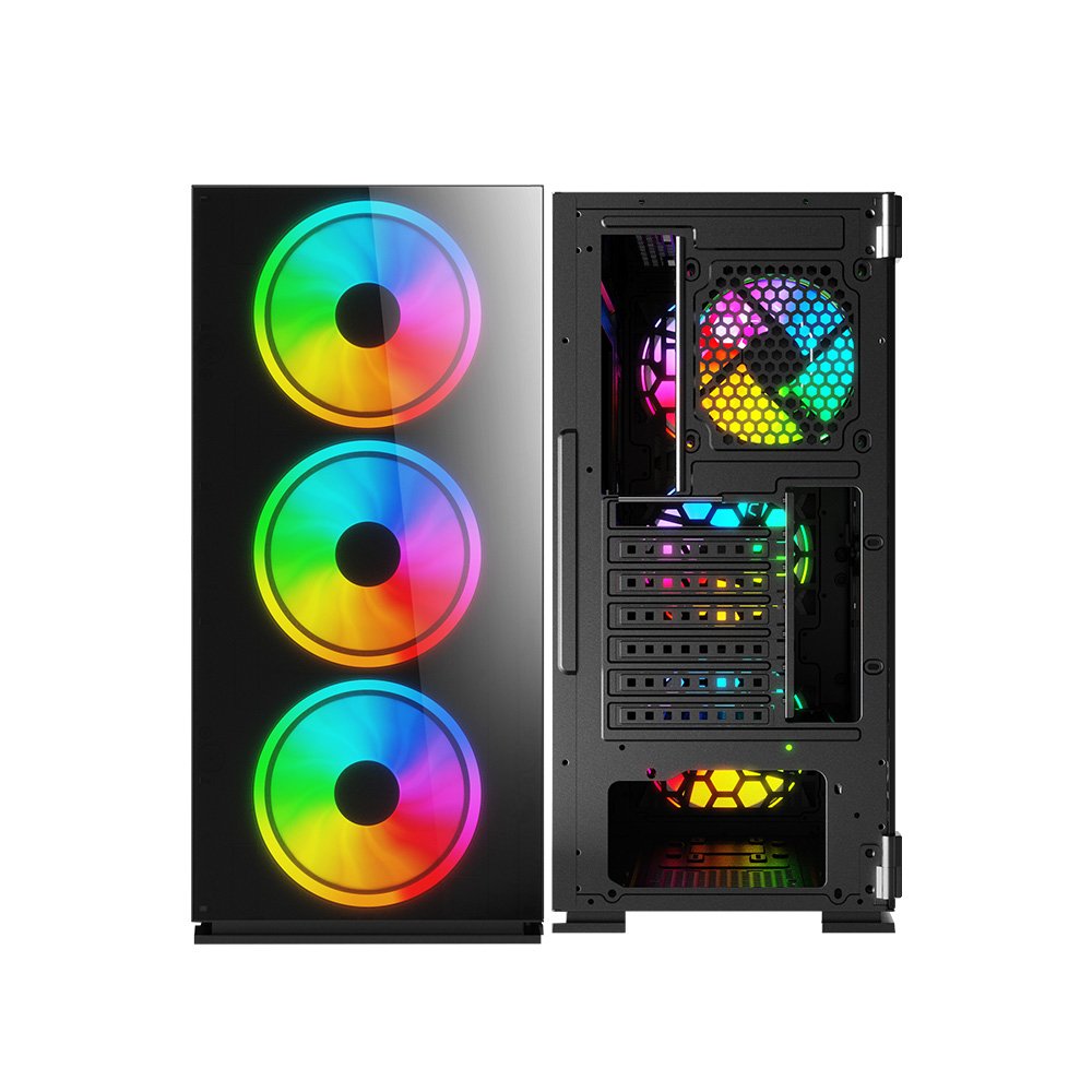 Caja Pc Savio Prime X1 Argb Glass Black