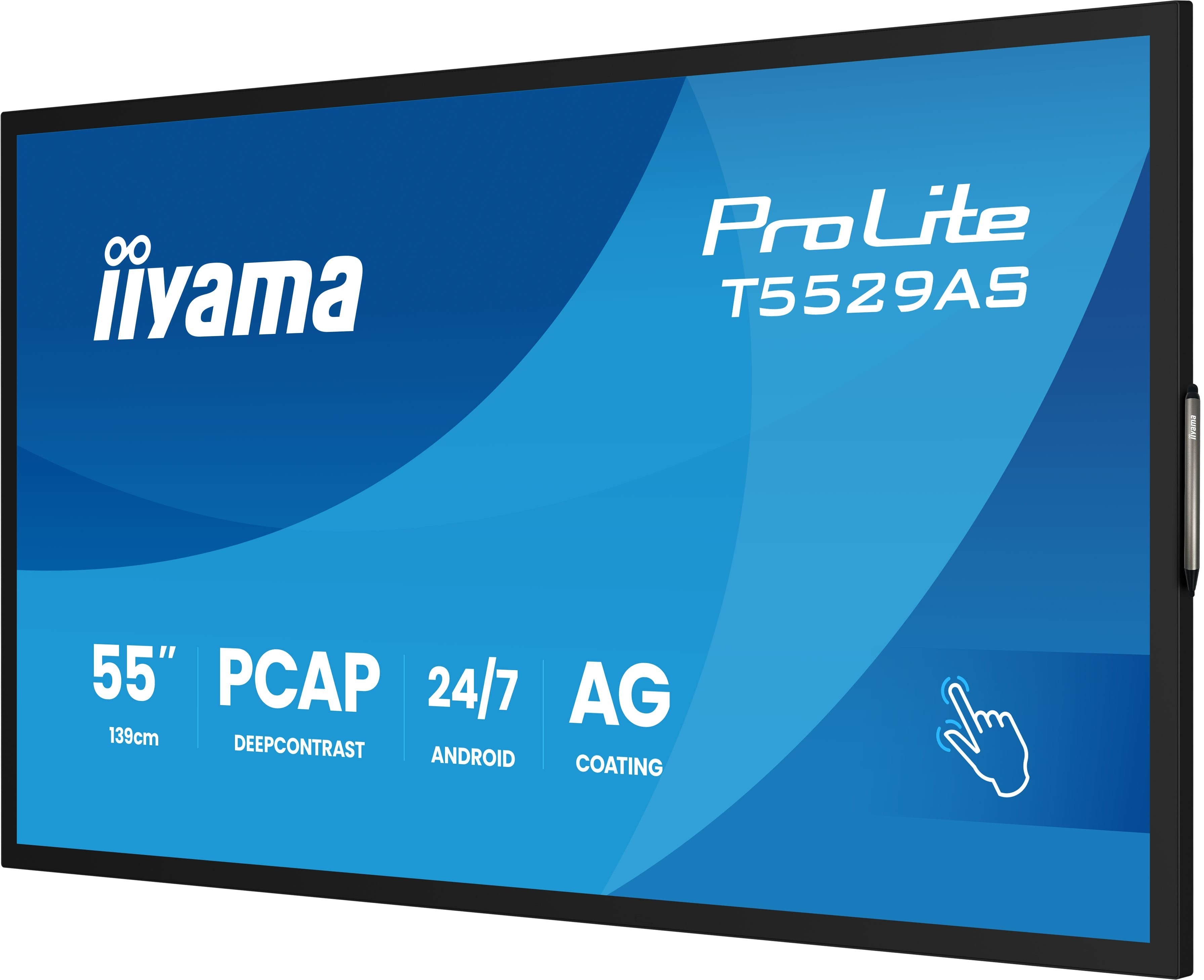 EAN 4948570125586 - iiyama T5529AS-B1AG pantalla de señalización Panel plano interactivo 138,7 cm (54.6") LED Wifi 500 cd / m imagen 9