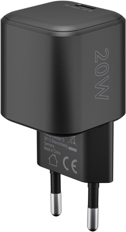 Cargador Rápido Goobay 20w Usb-C Pd Gan (Negro) 76690