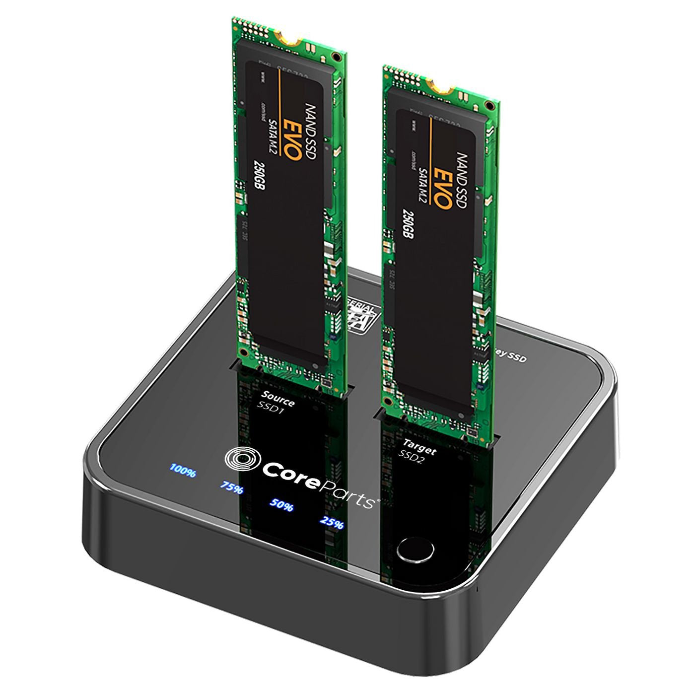EAN 5704174818564 - CoreParts MS-CLONER-SATA base de conexión para disco duro USB 3.2 Gen 2 (3.1 Gen 2) Type-C Negro imagen 1
