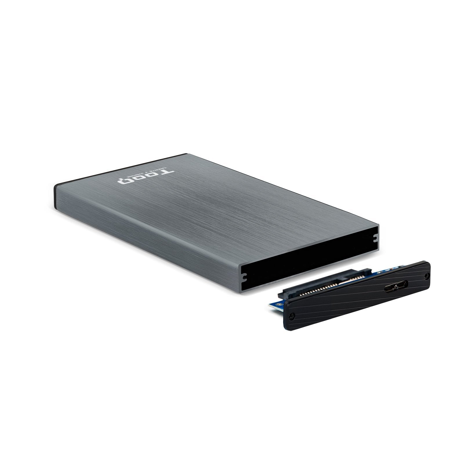 EAN 8433281009646 - TooQ TQE-2527G caja para disco duro externo Caja de disco duro (HDD) Negro, Gris 2.5" imagen 3