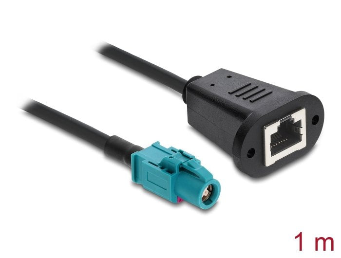 EAN 4043619907007 - DeLOCK 90700 cable coaxial 1 m HSD Z RJ-45 Negro, Azul imagen 2