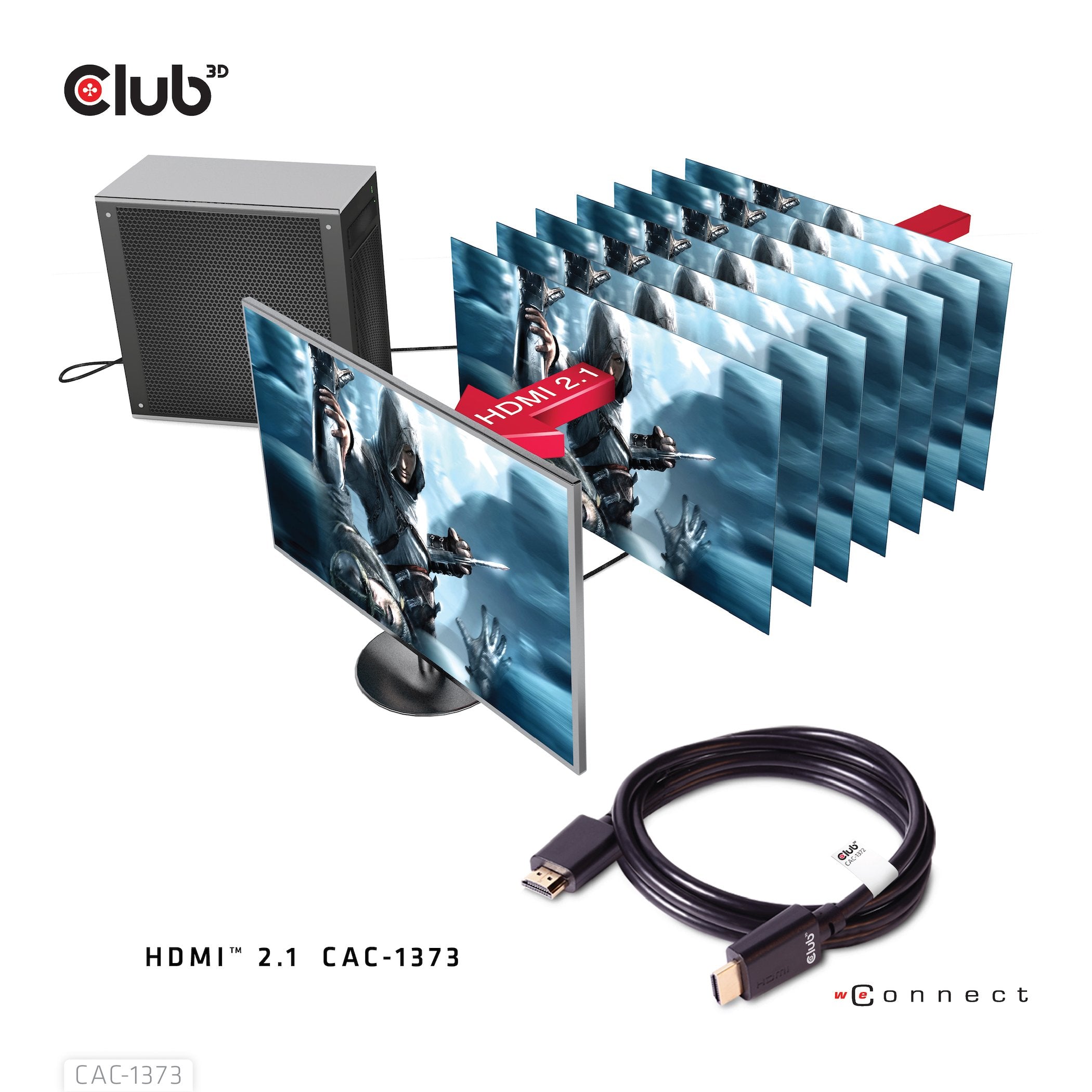 EAN 8719214471378 - CLUB3D cac-1373 cable HDMI 3 m Negro imagen 5