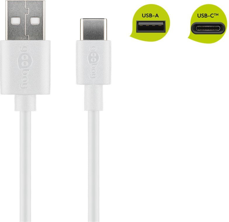 EAN 4040849455636 - Goobay 45563 cable USB USB 2.0 1 m USB A USB C Blanco imagen 2