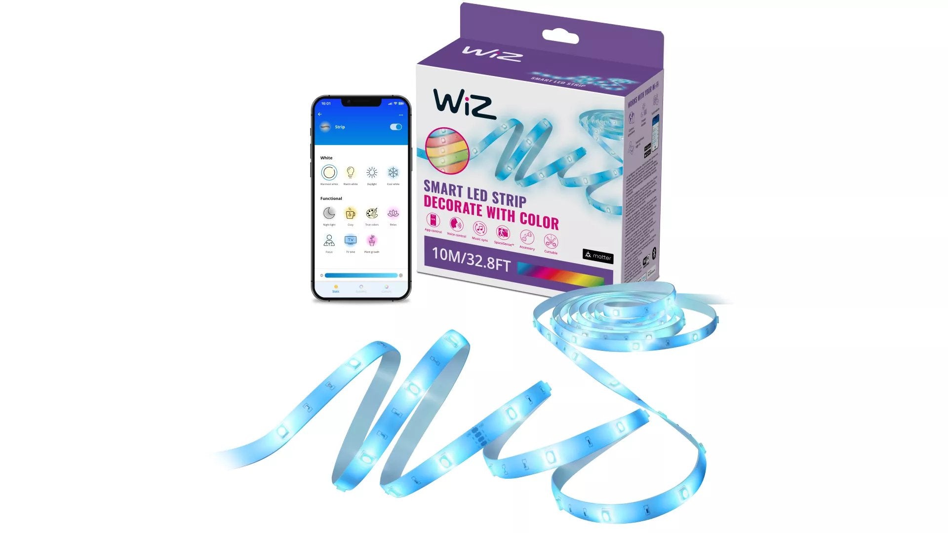 EAN 8720169077669 - WiZ 8720169077669 iluminación inteligente Tira de luz inteligente Wi-Fi/Bluetooth 10 W imagen 2