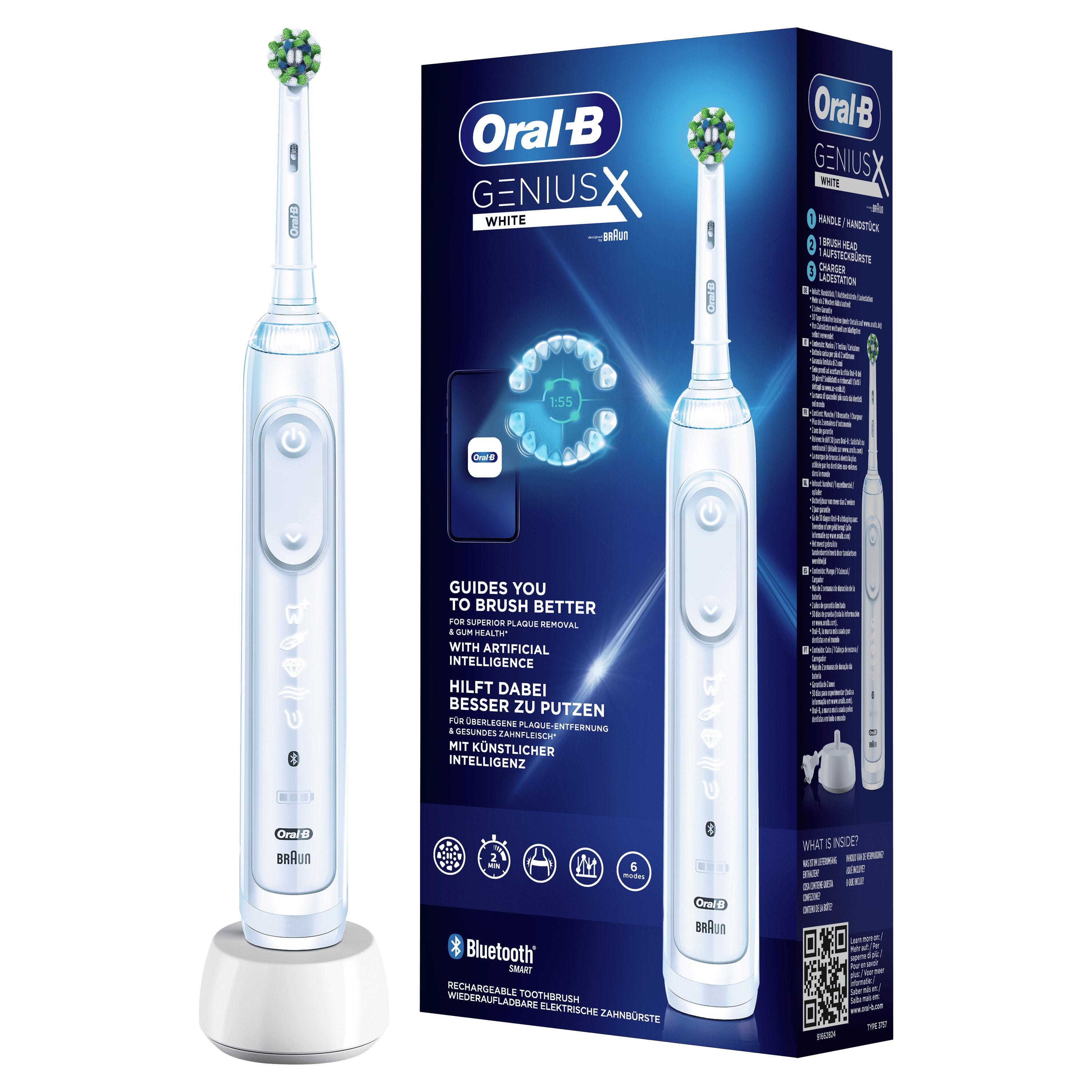 EAN 4210201396901 - Oral-B Genius X 80354126 cepillo eléctrico para dientes Adulto Cepillo de dientes oscilante Blanco imagen 8