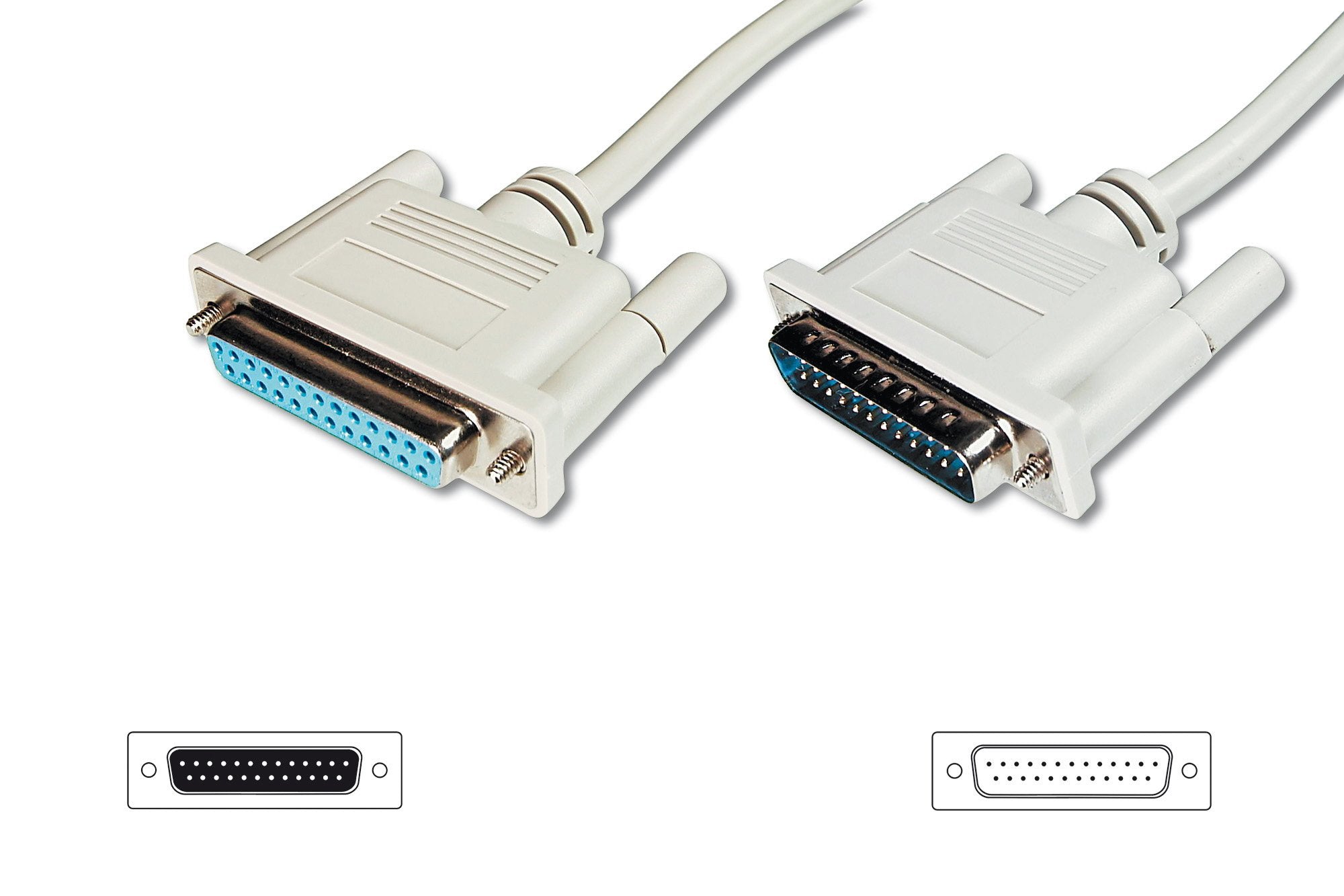 Assmann Electronic Ak-610201-100-E Cable De Serie Beige 10 M D-Sub25