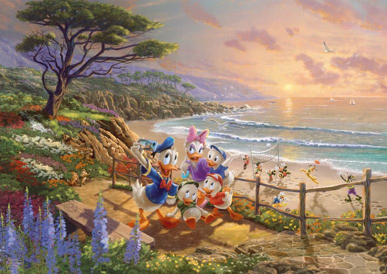 Puzzle Schmidt Spiele Thomas Kinkade Studios: Disney - Donald And Daisy A Duck Day Afternoon, 59951